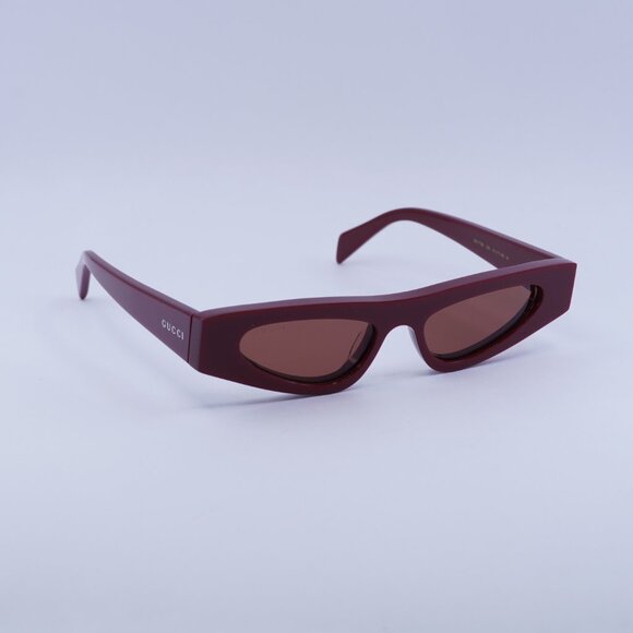 Gucci GG1779S 003 Sunglasses Burgundy Cat Eye Frame, Brown Lenses main image 9